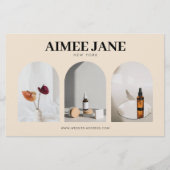 ミニマルはっきりしたリストブティック、サロンフォトトリオアイボリー チラシ (正面)