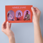 ミニマルはっきりしたリストブティック、サロンフォトトリオオレンジ チラシ (ハンドル)