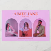 ミニマルはっきりしたリストブティック、サロンフォトトリオピンク チラシ (正面)