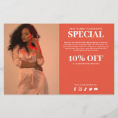 ミニマルはっきりしたリストブティック、サロンフォトトリオピンク チラシ (裏面)