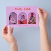 ミニマルはっきりしたリストブティック、サロンフォトトリオピンク チラシ (ハンドル)