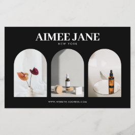 ミニマルはっきりしたリストブティック、サロンフォトトリオブラック チラシ