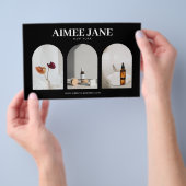 ミニマルはっきりしたリストブティック、サロンフォトトリオブラック チラシ (ハンドル)