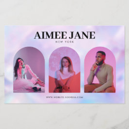 ミニマルはっきりしたリストブティック、サロンフォトホログラフィック チラシ