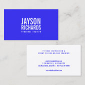 ミニマルはっきりしたリストブライトブルーパーソナルトレーナー 名刺 (正面/裏面)