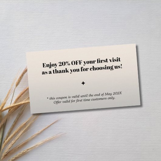 ミニマルはっきりしたリストブラックフェイクシルバーサロンクーポン 割引カード