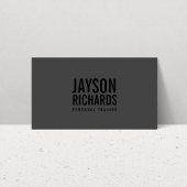 ミニマルはっきりしたリストブラック/グレーパーソナルトレーナー 名刺