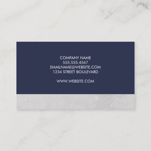 ミニマルはっきりしたリストブルーカーシブ文字 名刺 (裏面)