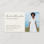 ミニマルはっきりしたリストボホセージ緑の写真 名刺 (裏面)