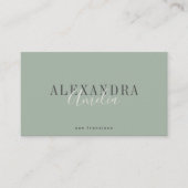 ミニマルはっきりしたリストボホセージ緑の写真 名刺 (正面)