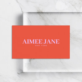 ミニマルはっきりしたリストラグジュアリーブティックオレンジ/ピンク 名刺