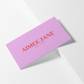 ミニマルはっきりしたリストラグジュアリーブティックピンク/オレンジ 名刺