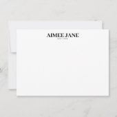 ミニマルはっきりしたリストラグジュアリーブティックブラック/ホワイト ノートカード (正面)