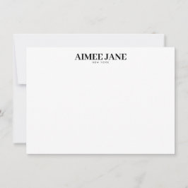 ミニマルはっきりしたリストラグジュアリーブティックブラック/ホワイト ノートカード