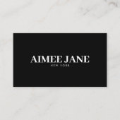 ミニマルはっきりしたリストラグジュアリーブティックブラック/ホワイト 名刺 (正面)