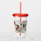 ミニマルはっきりしたリストJoy Script 3フォトコラージョデー アクリルタンブラー (右)