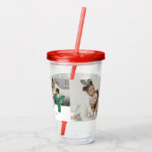 ミニマルはっきりしたリストJoy Script 3フォトコラージョデー アクリルタンブラー (裏面)