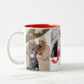 ミニマルはっきりしたリストJoy Script 3フォトコラージョデー ツートーンマグカップ (左)