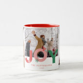 ミニマルはっきりしたリストJoy Script 3フォトコラージョデー ツートーンマグカップ (中央)