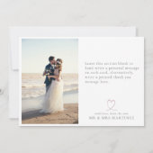 ミニマルはっきりした主義の写真ダスティ聖人 サンキューカード (裏面)