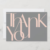 ミニマルはっきりした主義コーラルグレー写真 サンキューカード (正面)