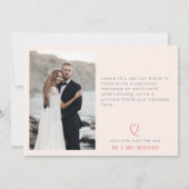 ミニマルはっきりした主義コーラルグレー写真 サンキューカード (裏面)