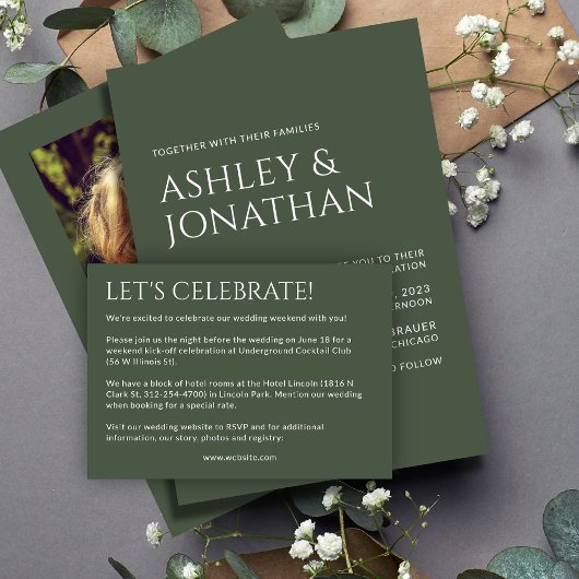 ミニマルはっきりした文字ハイライト結婚ズ エンクロージャーカード