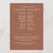 ミニマルはっきりした文字ハイライト結婚ズ プログラム (裏面)