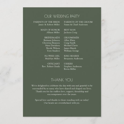 ミニマルはっきりした文字ハイライト結婚ズ プログラム (裏面)