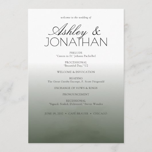 ミニマルはっきりした文字ハイライト結婚ズ プログラム (正面)