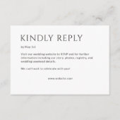 ミニマルはっきりした文字ハイライト結婚ズ 出欠カード (正面)