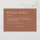 ミニマルはっきりした文字ハイライト結婚ズ 出欠カード (正面)