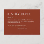 ミニマルはっきりした文字ハイライト結婚ズ 出欠カード (正面)