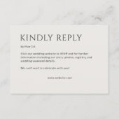 ミニマルはっきりした文字ハイライト結婚ズ 出欠カード (正面)