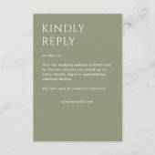 ミニマルはっきりした文字ハイライト結婚ズ 出欠カード (正面)