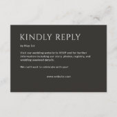 ミニマルはっきりした文字ハイライト結婚ズ 出欠カード (正面)