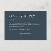 ミニマルはっきりした文字ハイライト結婚ズ 出欠カード (正面)