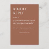 ミニマルはっきりした文字ハイライト結婚ズ 出欠カード (正面)