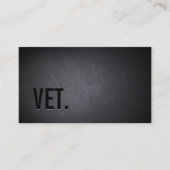 ミニマルはっきりした文字ブラック獣医 名刺 (正面)