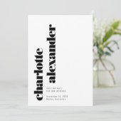 ミニマルはっきりした白黒の縦名（写真） セーブザデート (スタンド正面)