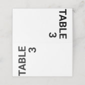 ミニマルはっきりした結婚座席表 プレイスカード (外部開封)