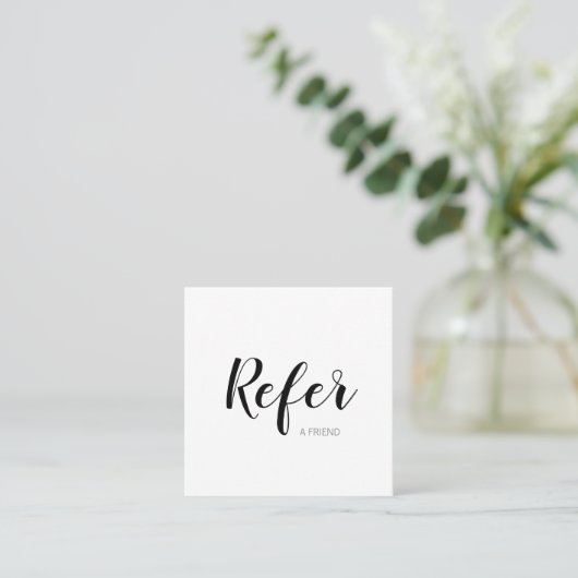 ミニマルはっきりした美しい |フレンドの参照 |ロイヤリティ 紹介カード (スタンド正面)
