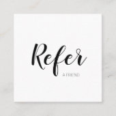 ミニマルはっきりした美しい |フレンドの参照 |ロイヤリティ 紹介カード (正面)