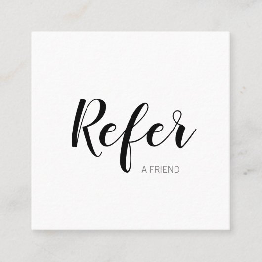 ミニマルはっきりした美しい |フレンドの参照 |ロイヤリティ 紹介カード (正面)