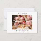 ミニマルは全て穏やかな写真クリスマスカードではない サンキューカード (正面)