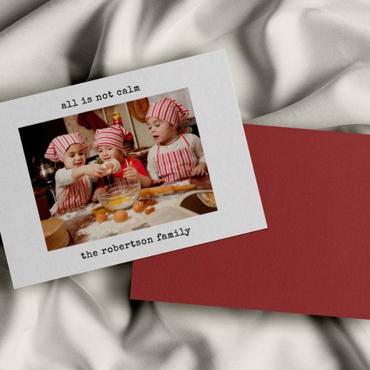 ミニマルは全て穏やかな写真クリスマスカードではない サンキューカード