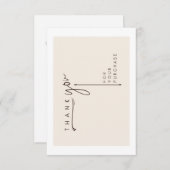 ミニマルひな形のお客様サンキューカード サンキューカード (正面/裏面)