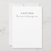 ミニマルひな形のお客様サンキューカード 招待状 (裏面)