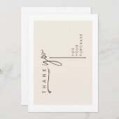 ミニマルひな形のお客様サンキューカード 招待状 (正面/裏面)