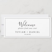 ミニマルぶら下がったリストの座席表のウェルカムヘッダー (正面)